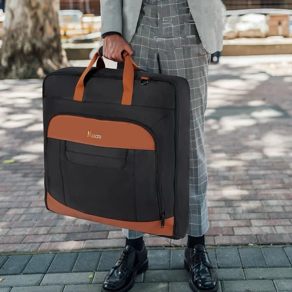 Mancro Garment Bag Suit Travel Duffel Carry On with Shoulder Strap